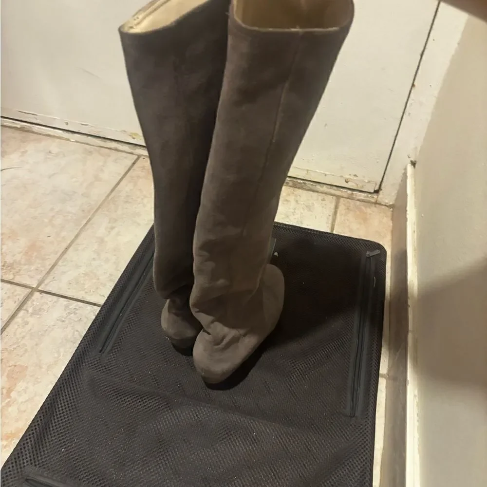 Candela Over The Knee Heel Boots gray wedge boot heels cute shoes
